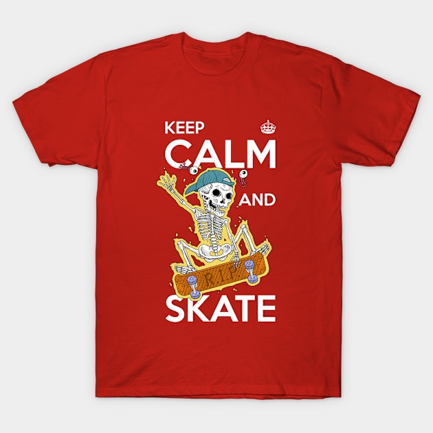 Keep Calm and Skate T-Shirt by Oizaaa